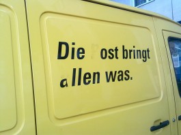 Die Post bringt allen was! Auch fremde Poststücke.