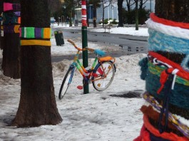 Urban Knitting in Floridsdorf – Die Franklin strickt.