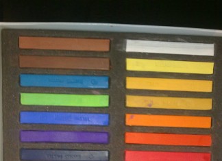 Haarkreide. Bunte Strähnen in allen Farben.