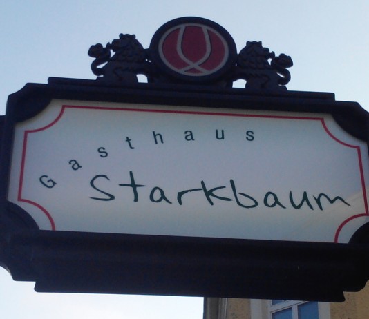 Gut Essen, gut trinken, sich gut unterhalten! Das kann man beim Starkbaum.